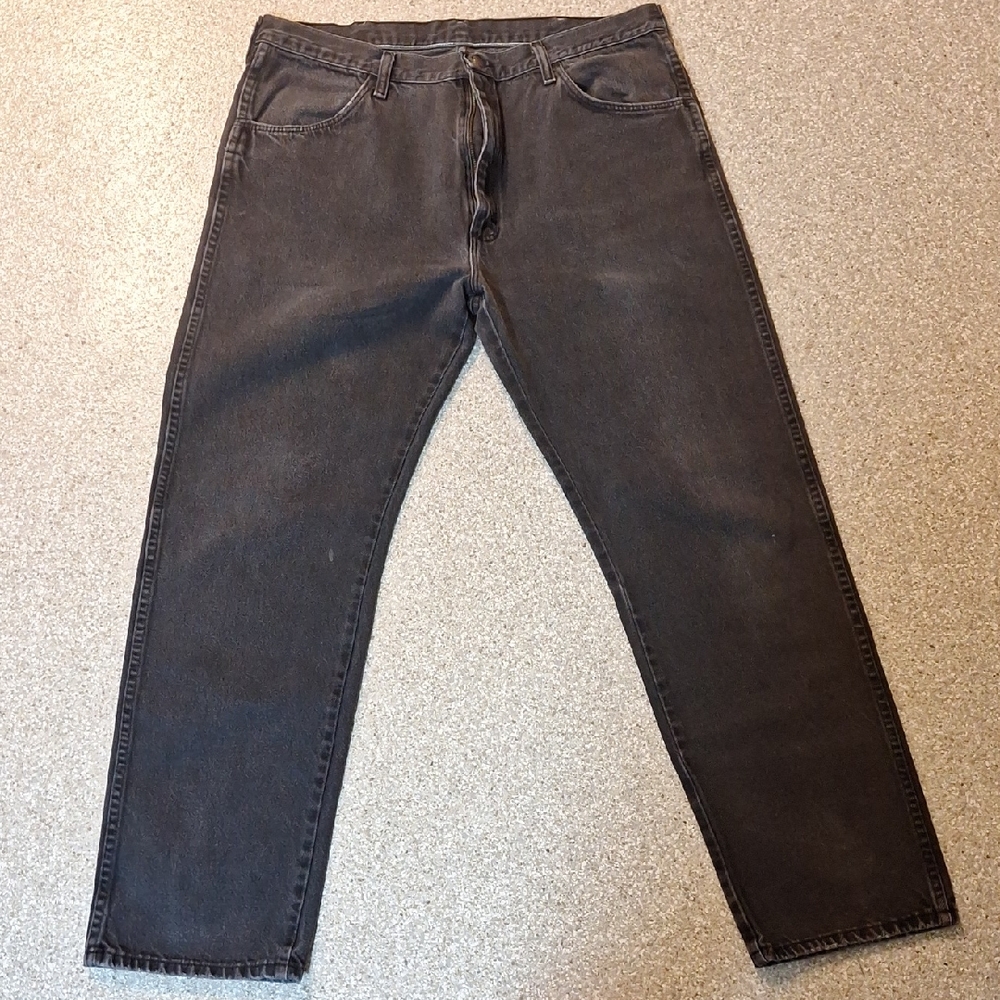 Wrangler Rustler Men's Dark Brown Straight Jeans 38x32